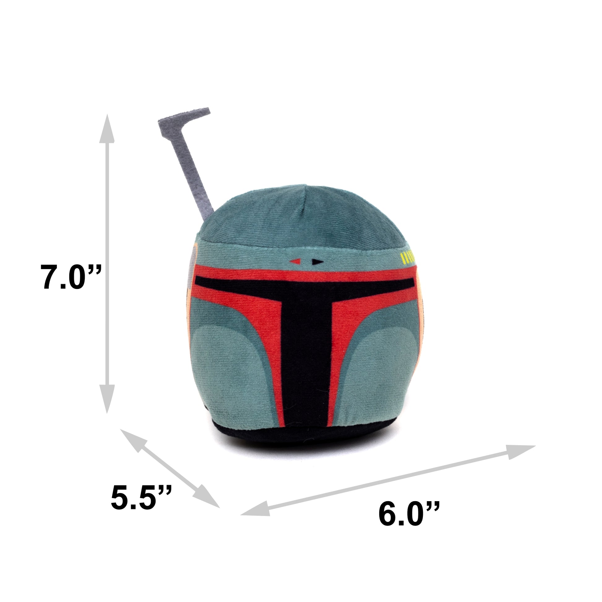 Dog Toy Squeaker Plush - Boba Fett Helmet Green Dog Toy Squeaky Plush Star Wars