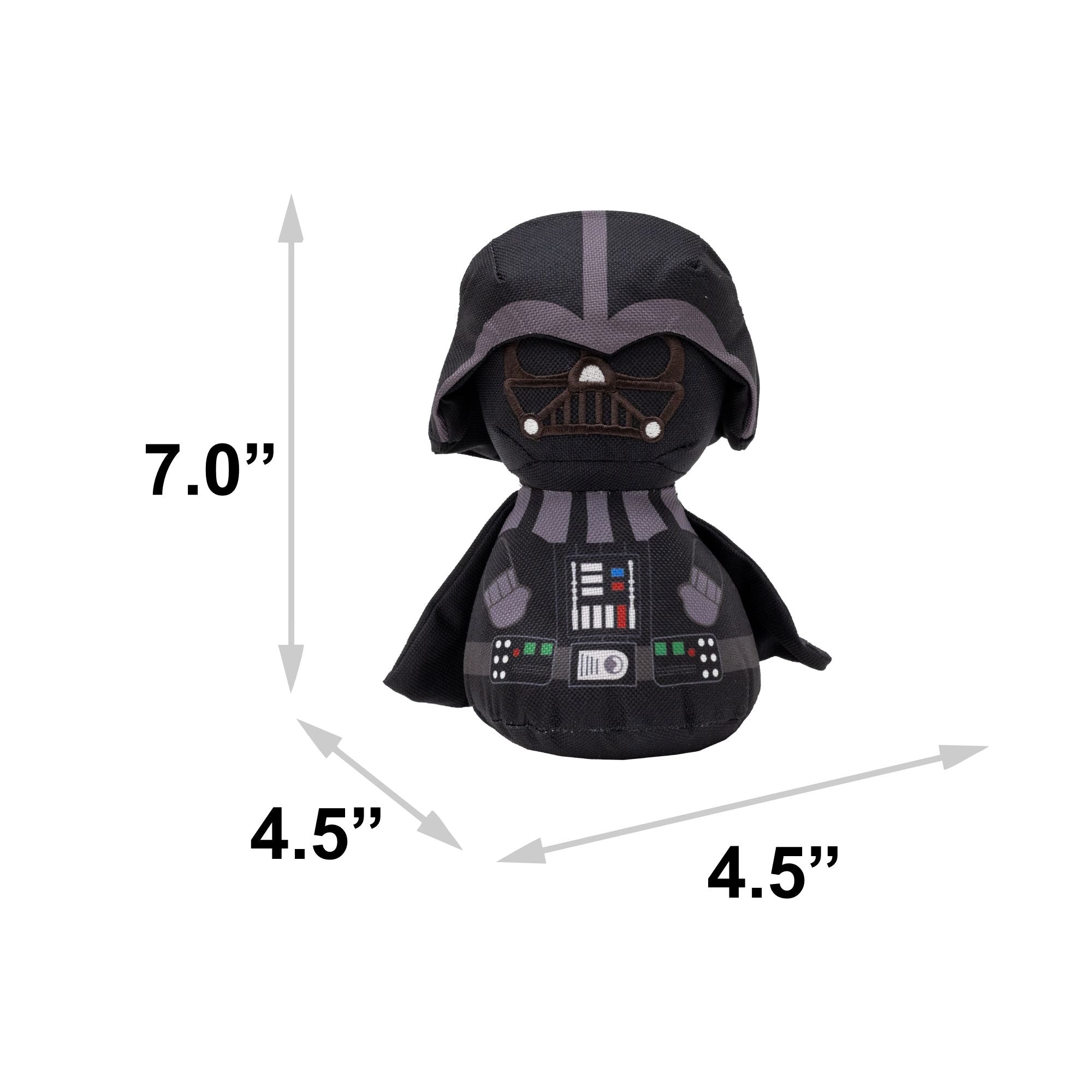 Dog Toy Squeaky Plush 2-Piece Set, Star Wars Big Head Characters, Darth Vader, Stormtrooper