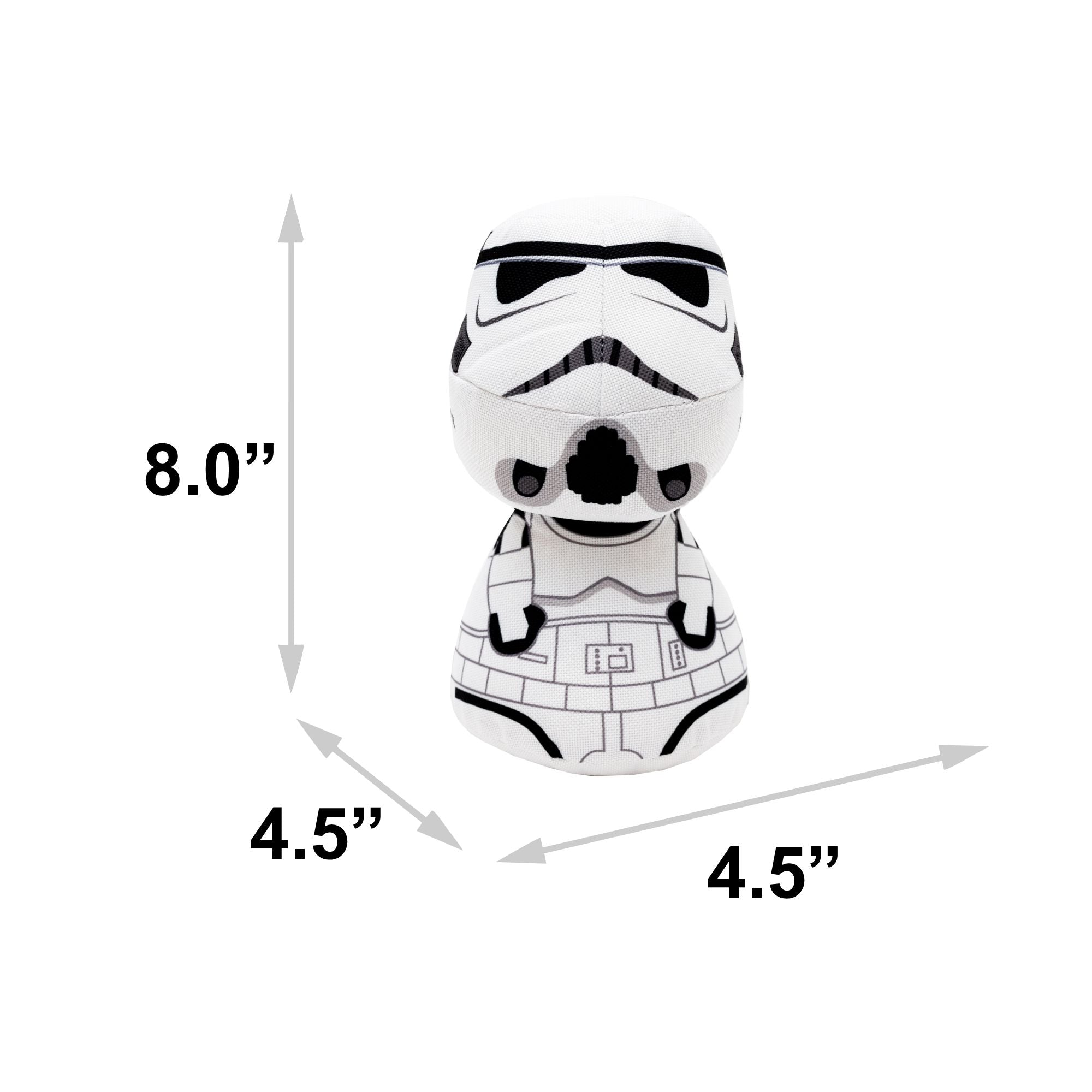 Dog Toy Squeaky Plush 2-Piece Set, Star Wars Big Head Characters, Darth Vader, Stormtrooper