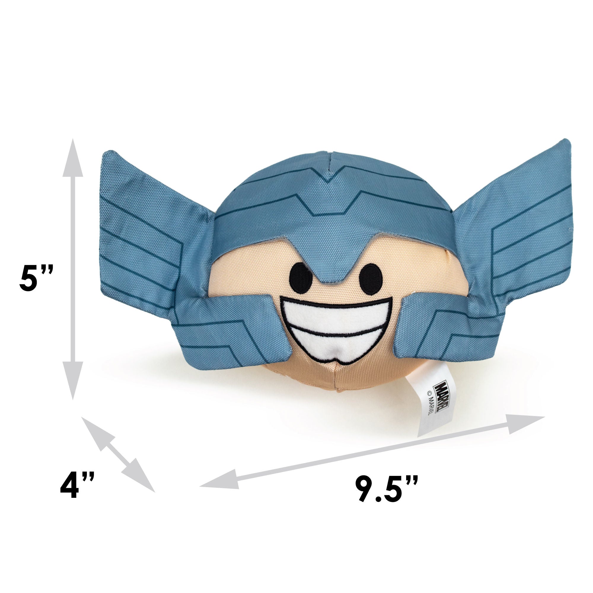 Dog Toy Squeaky Plush 2-Piece Set, Marvel Comics Chibi Characters, Thor, Loki