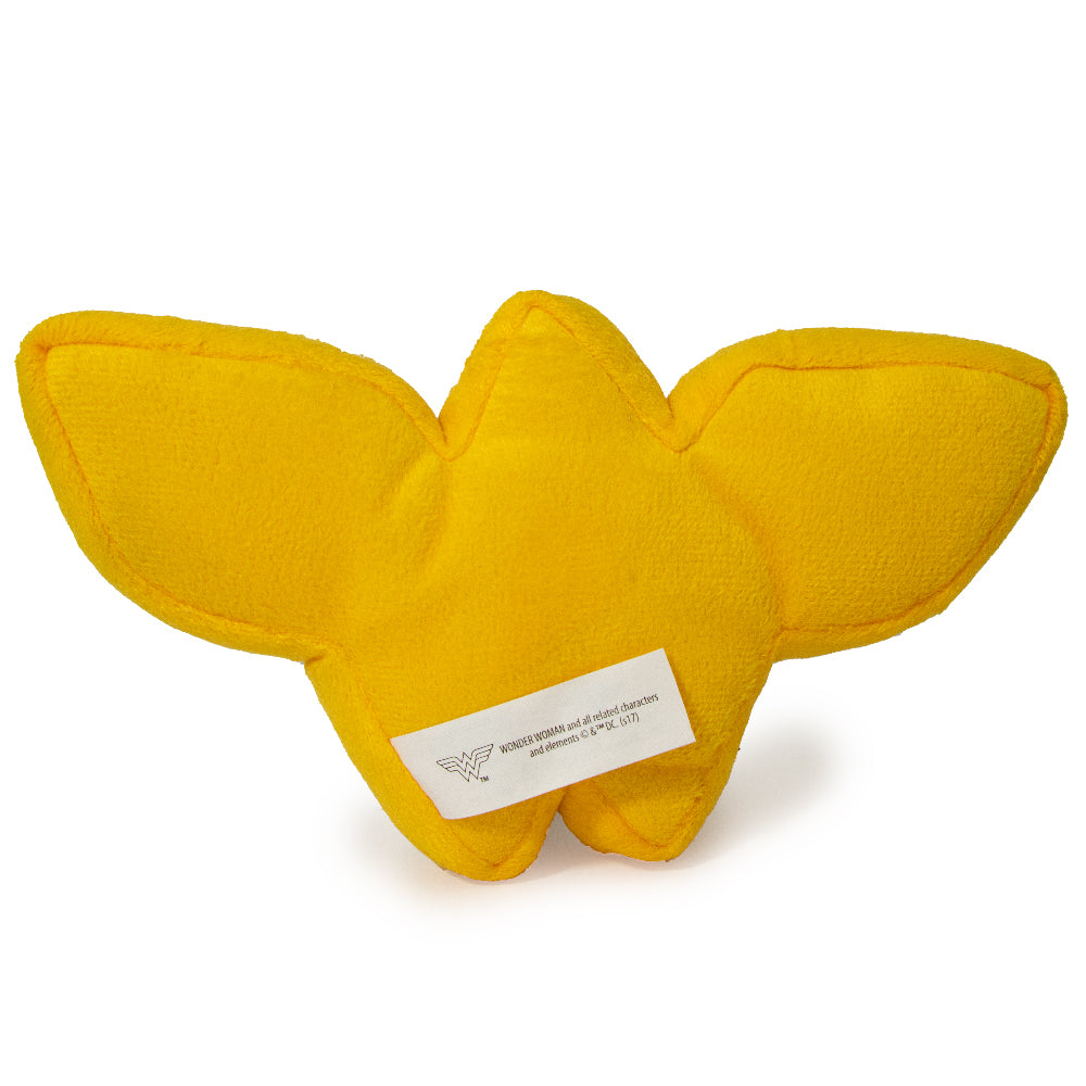 DTPT-WWBS Dog Toy Squeaky Plush - Wonder Woman Logo Icon Yellow Black Dog Toy Squeaky Plush DC Comics