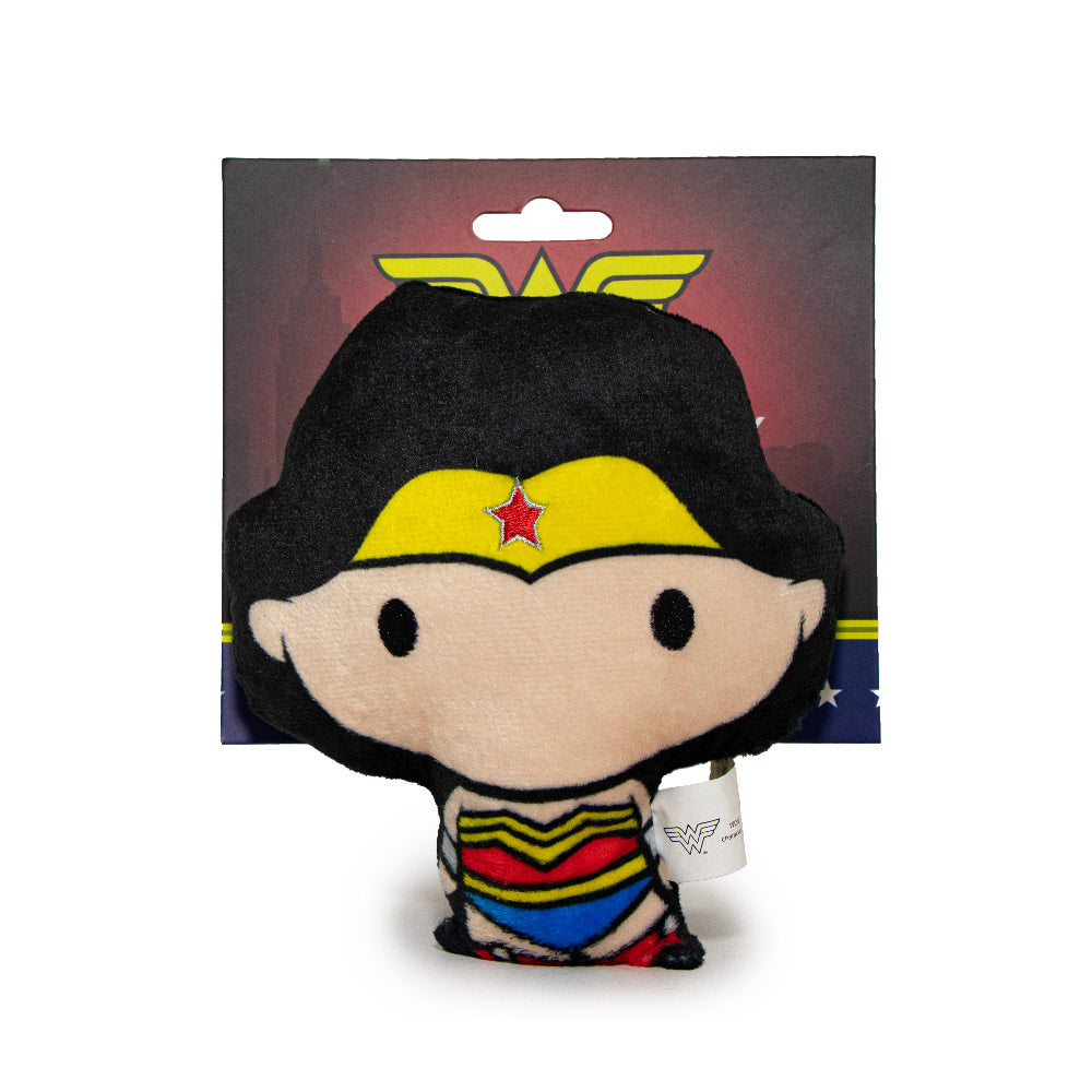 Dog Toy Plush - Chibi Wonder Woman Standing Pose Dog Toy Squeaky Plush DC Comics