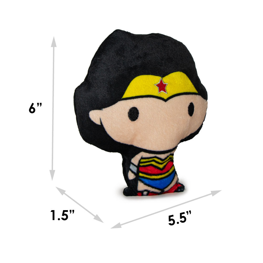 Dog Toy Plush - Chibi Wonder Woman Standing Pose Dog Toy Squeaky Plush DC Comics