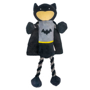 Dog Toy Plush Rope Toy - Batman Body with Black Silver Rope Legs Dog Toy Rope Toy DC Comics