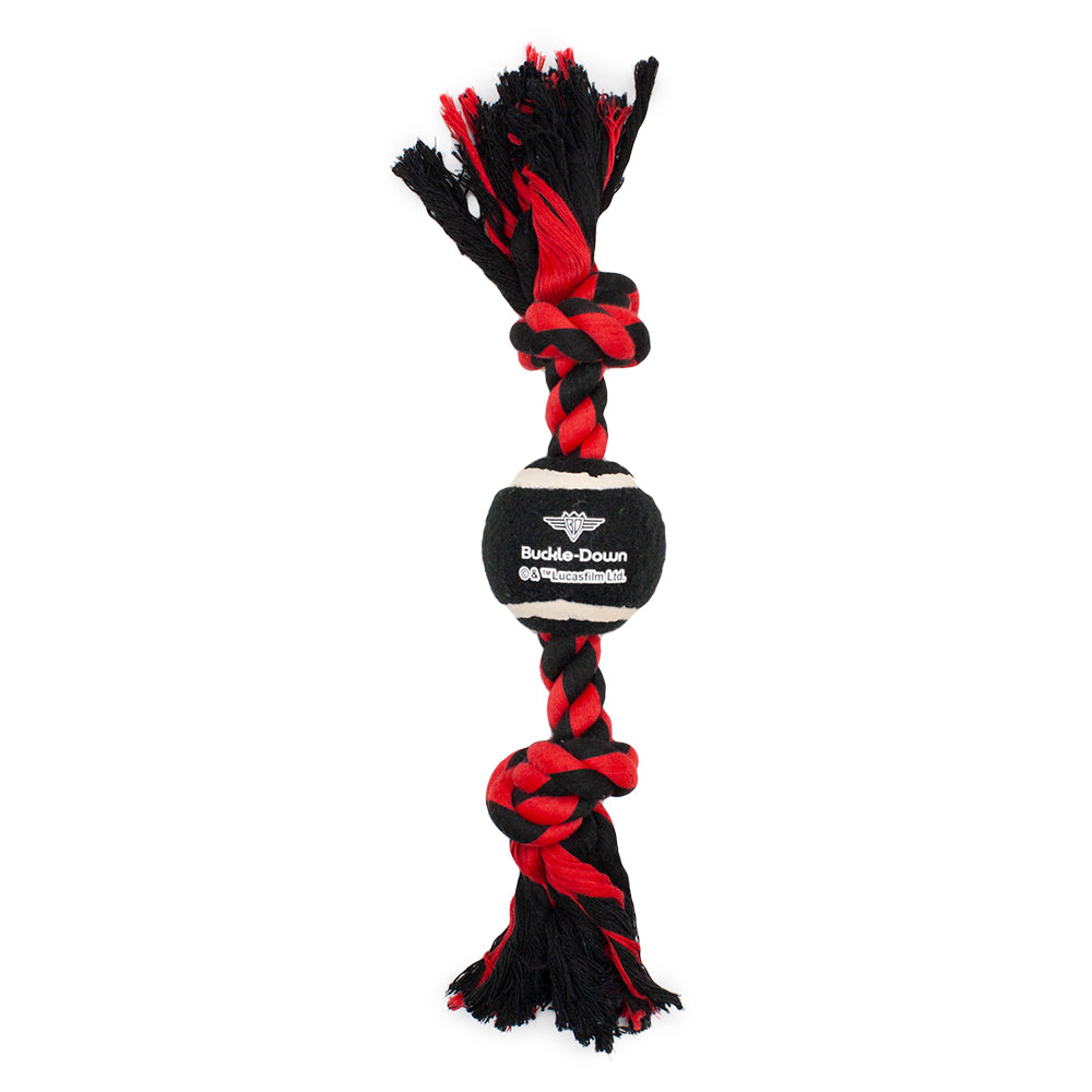 Dog Toy Tennis Ball Rope Toy - Star Wars Darth Vader Face + Black Red Rope Dog Toy Rope Toy Star Wars