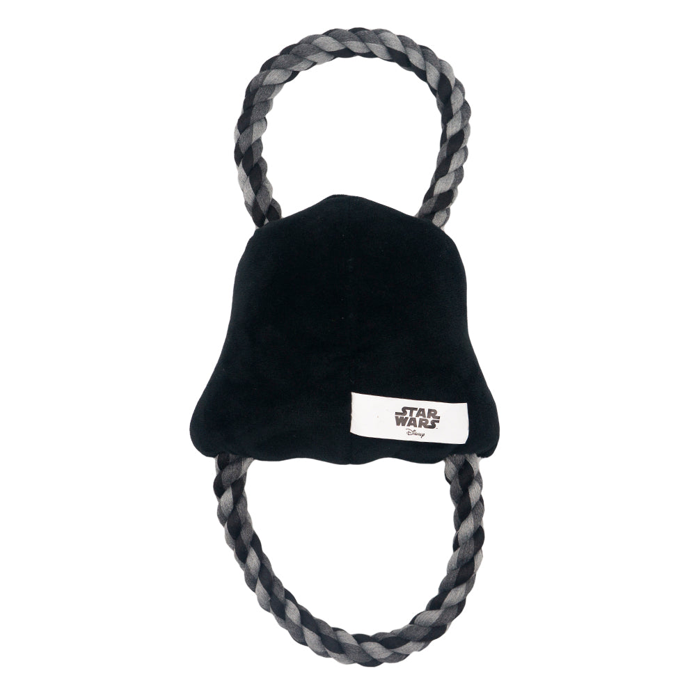 Dog Toy Plush Rope Toy - Star Wars Darth Vader Face Plush + Black Gray Round Ropes Dog Toy Rope Toy Star Wars