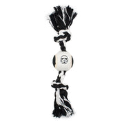 Dog Toy Tennis Ball Rope Toy - Star Wars Stromtrooper Face White Black + White Black Rope Dog Toy Rope Toy Star Wars