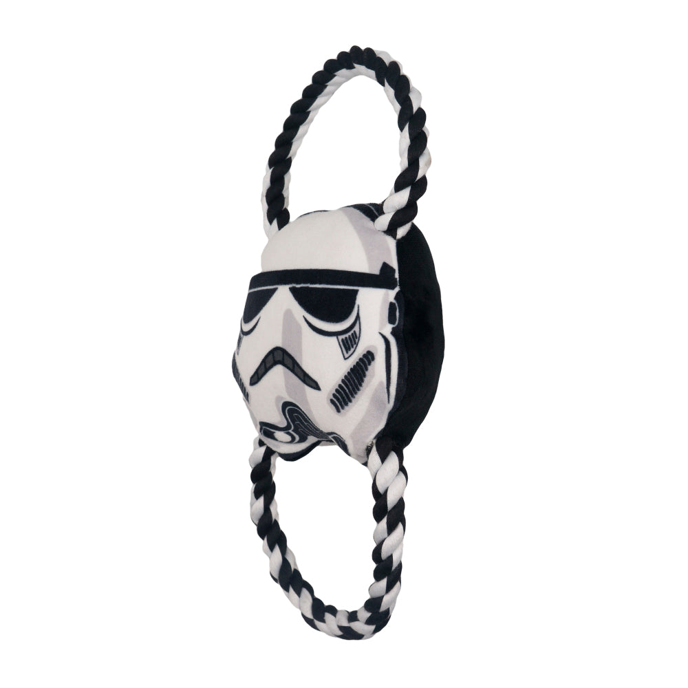 Dog Toy Plush Rope Toy - Star Wars Stormtrooper Plush + Black White Round Ropes Dog Toy Rope Toy Star Wars