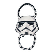 Dog Toy Plush Rope Toy - Star Wars Stormtrooper Plush + Black White Round Ropes Dog Toy Rope Toy Star Wars