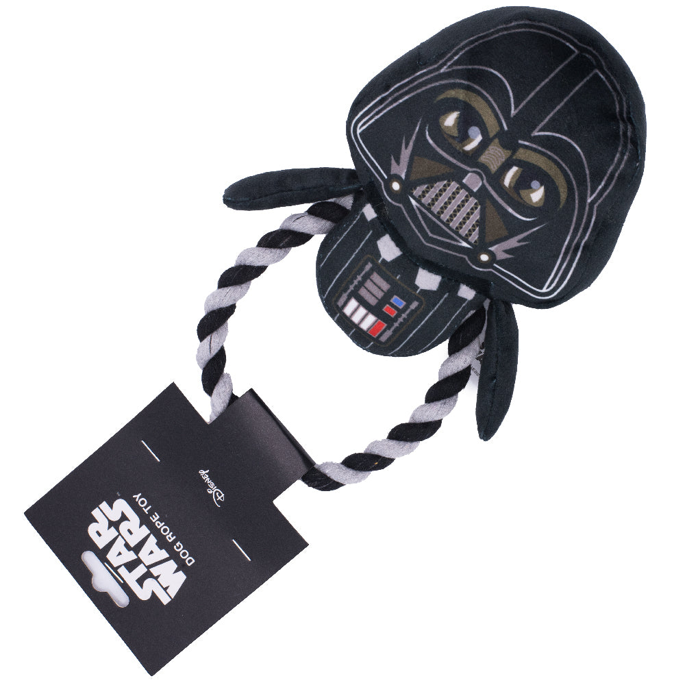 Dog Toy Plush Rope Toy - Star Wars Darth Vader Plush Black Gray Round Rope Dog Toy Rope Toy Star Wars
