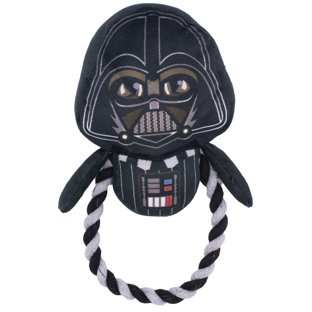 Dog Toy Plush Rope Toy - Star Wars Darth Vader Plush Black Gray Round Rope Dog Toy Rope Toy Star Wars