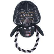 Dog Toy Plush Rope Toy - Star Wars Darth Vader Plush Black Gray Round Rope Dog Toy Rope Toy Star Wars