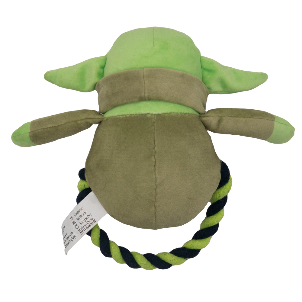 Dog Toy Plush Rope Toy - Star Wars The Child Plush + Green Black Round Rope Dog Toy Rope Toy Star Wars