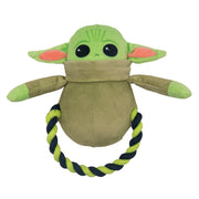 Dog Toy Plush Rope Toy - Star Wars The Child Plush + Green Black Round Rope Dog Toy Rope Toy Star Wars