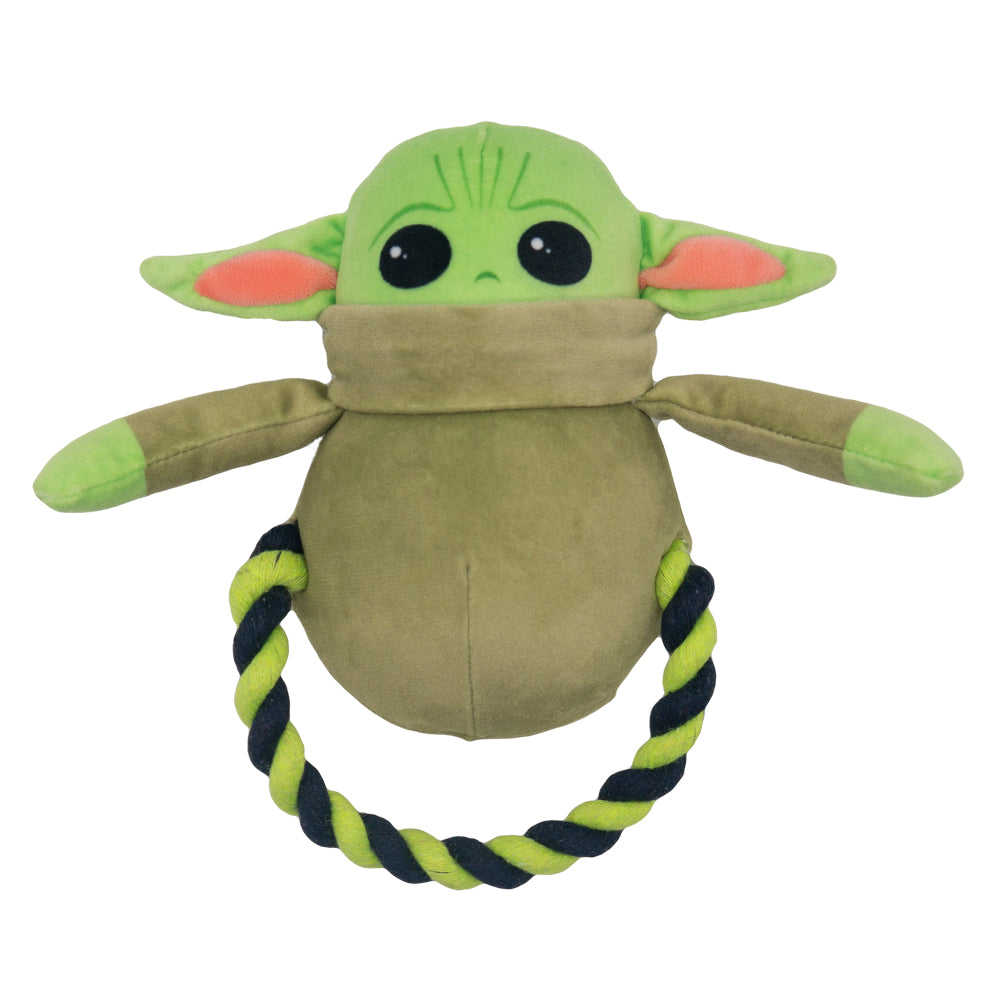 Dog Toy Plush Rope Toy - Star Wars The Child Plush + Green Black Round Rope Dog Toy Rope Toy Star Wars
