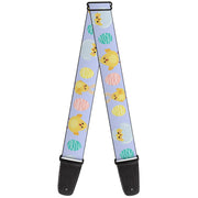 Guitar Strap - Easter Chicks and Eggs Lavender Guitar Straps Buckle-Down