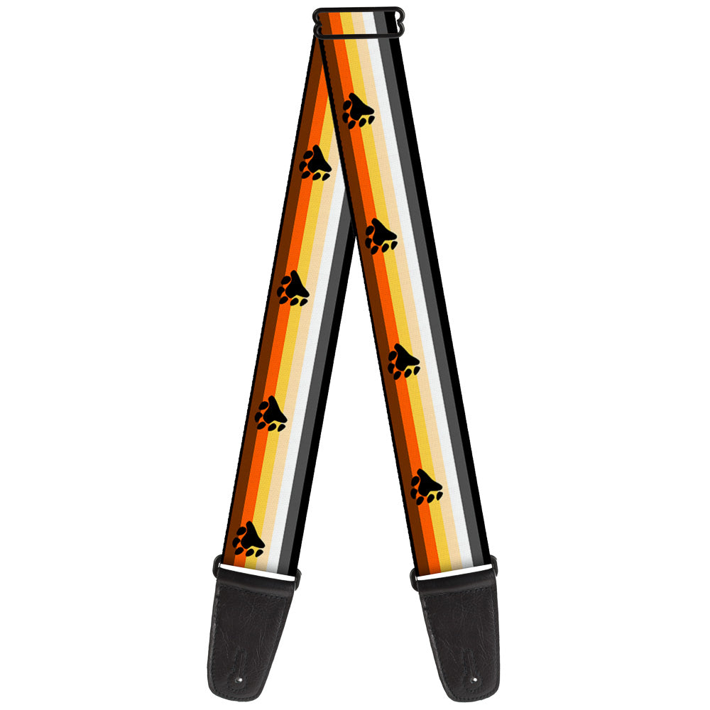 Guitar Strap - Flag Bear Pride2 Black/Brown/Orange/Yellow/Tan/White/Gray/Black Guitar Straps Buckle-Down