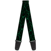 Guitar Strap - Marble Black/Green Guitar Straps Buckle-Down   