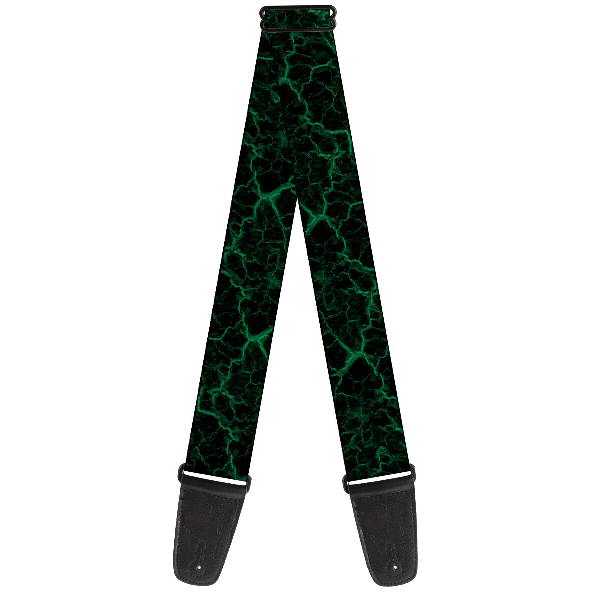 Guitar Strap - Marble Black/Green Guitar Straps Buckle-Down   