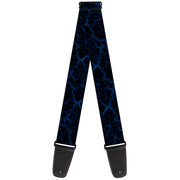 Guitar Strap - Marble Black/Blue Guitar Straps Buckle-Down   