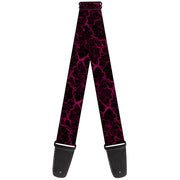 Guitar Strap - Marble Black/Hot Pink Guitar Straps Buckle-Down   