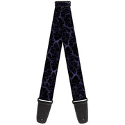 Guitar Strap - Marble Black/Purple Guitar Straps Buckle-Down   