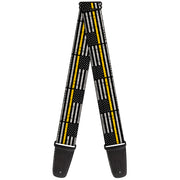 Guitar Strap - Thin Yellow Line Flag Weathered Black/Gray/Yellow Guitar Straps Buckle-Down