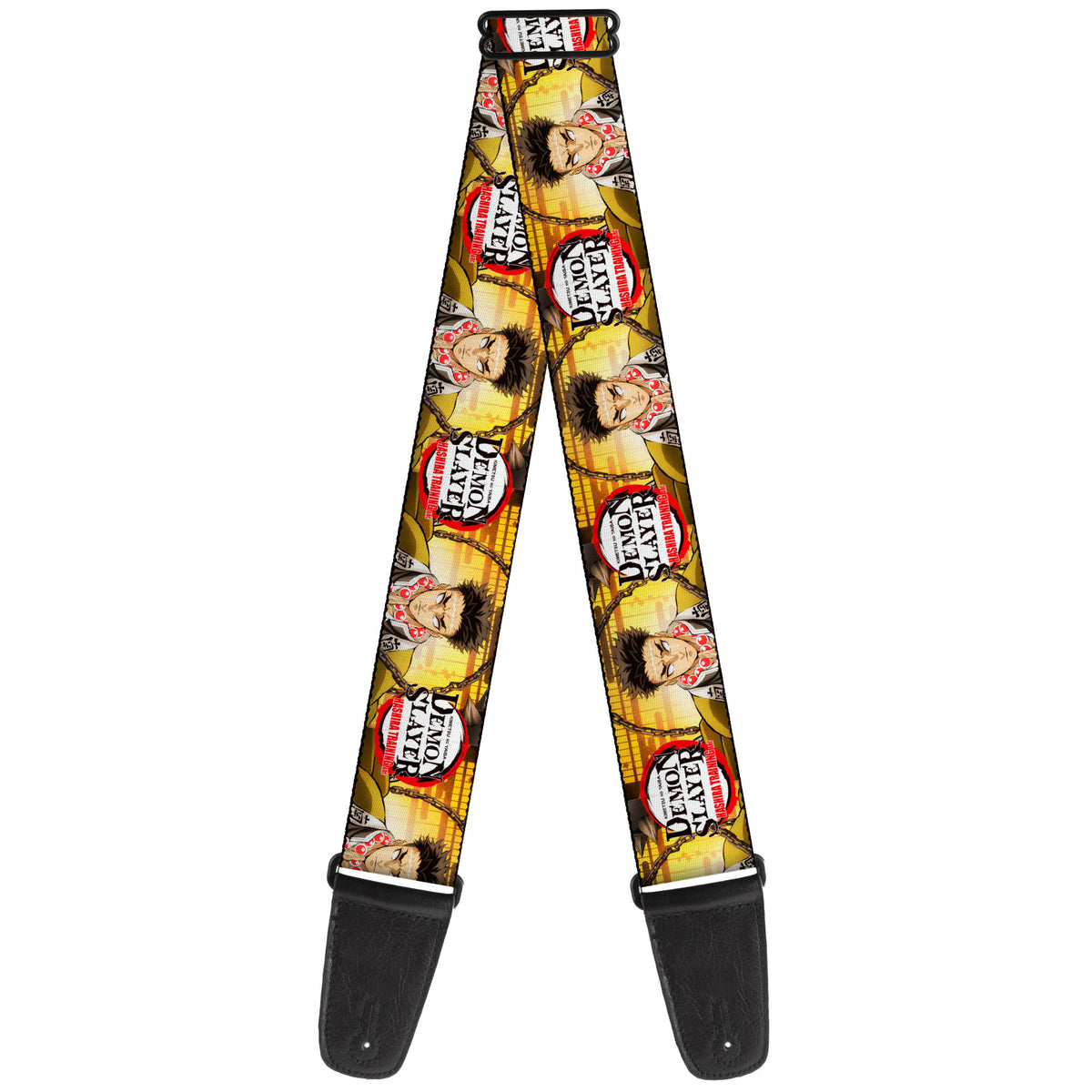 Guitar Strap - DEMON SLAYER Gyomei Himejima Chain Pose and Title Logo Guitar Straps Demon Slayer