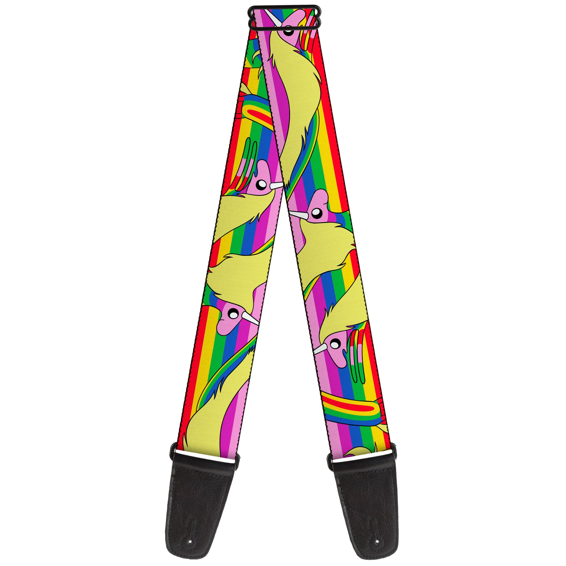Guitar Strap - Adventure Time Lady Raincorn Poses Stripe Rainbow Guitar Straps Adventure Time