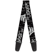 Guitar Strap - THE JOKER Smiling Eyes Sketch Close-Up Black/White Guitar Straps DC Comics   