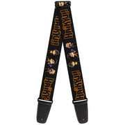 Guitar Strap - HAIKYU Title Logo Chibi Karasuno High Player Pose Black Guitar Straps Crunchyroll