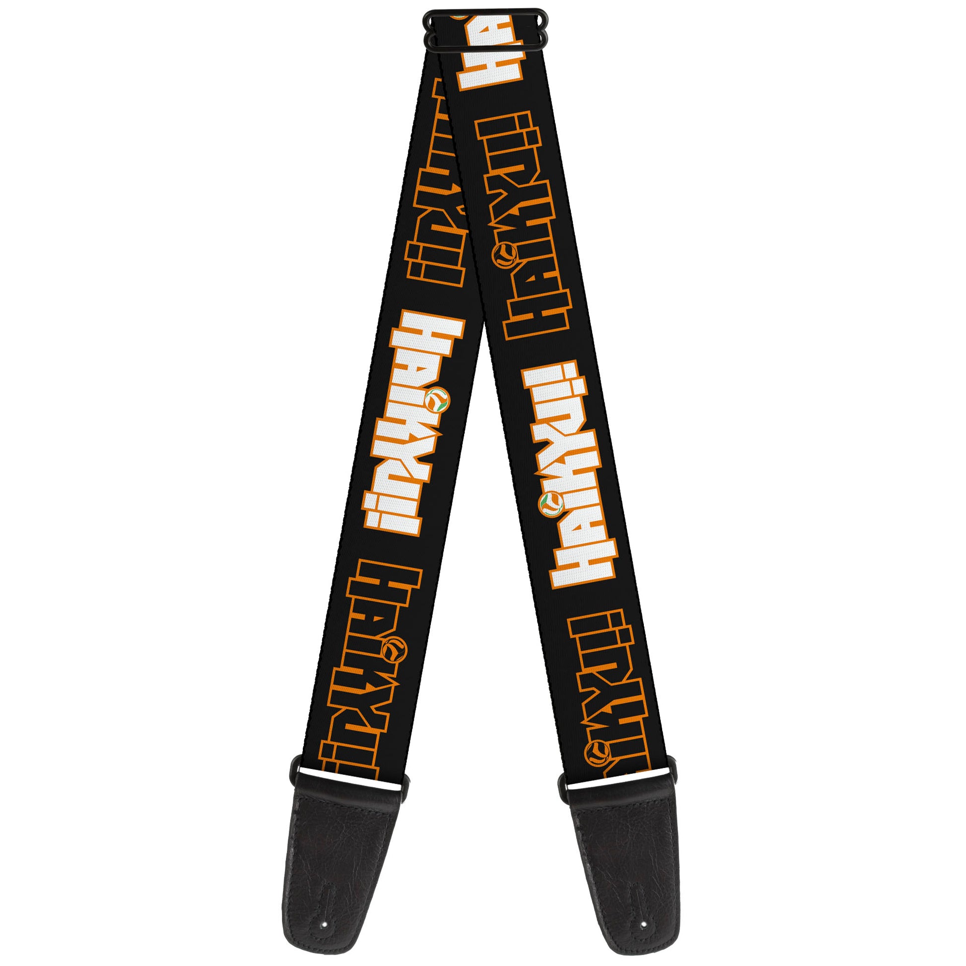 Guitar Strap - HAIKYU Title Logos Black/Orange/White Guitar Straps Haikyu!!