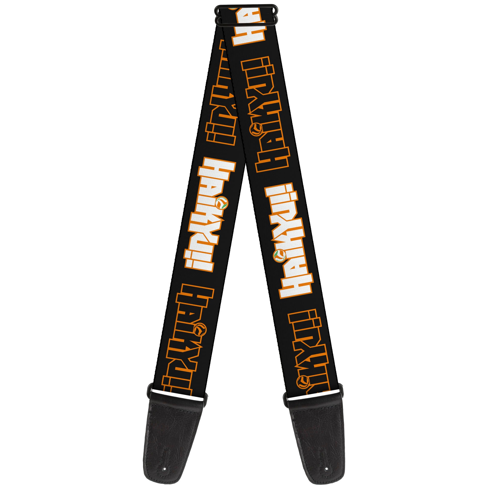 Guitar Strap - HAIKYU Title Logos Black/Orange/White Guitar Straps Haikyu!!