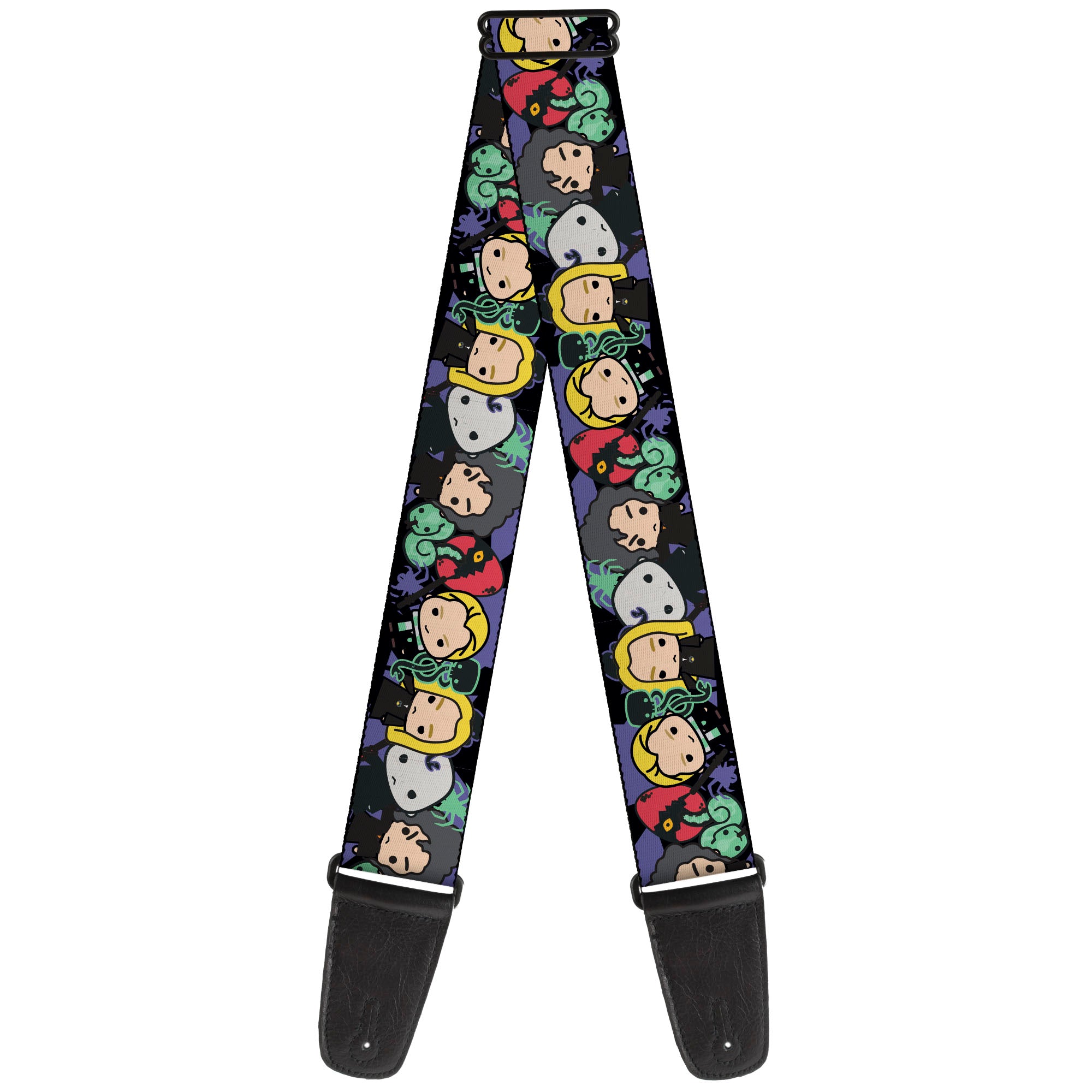 Guitar Strap - Harry Potter Chibi Slytherin House Characters and Icons Guitar Straps Harry Potter