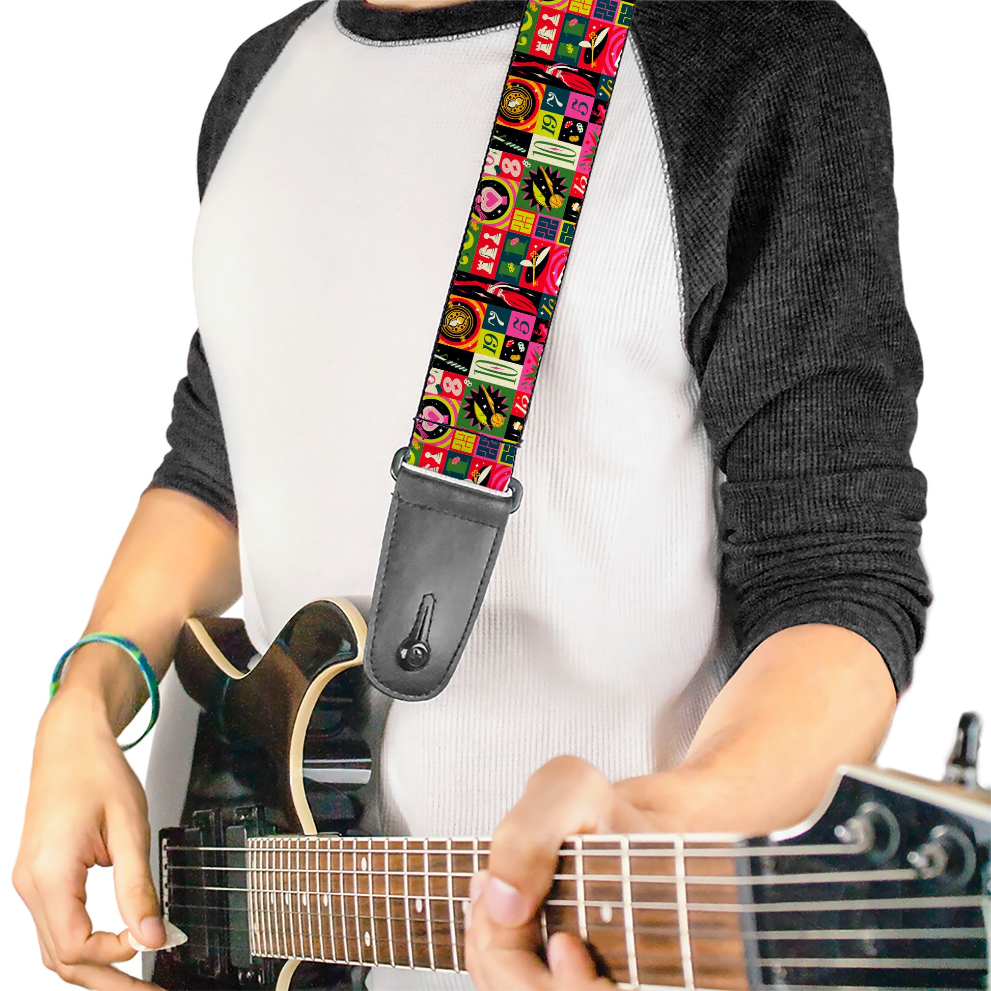 Guitar Strap - Harry Potter Deck the Holidays Christmas Collage Multi Color Guitar Straps Harry Potter