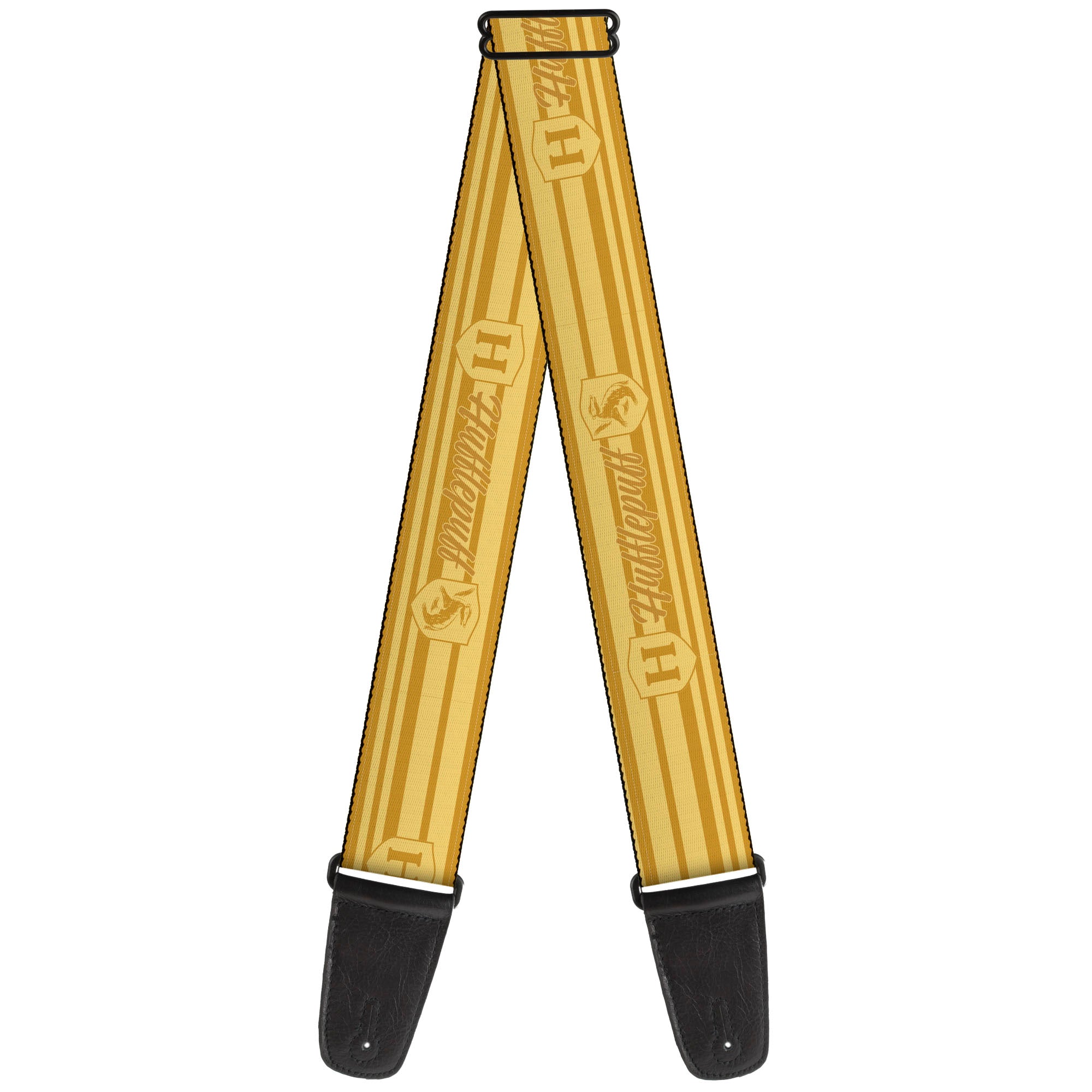 Guitar Strap - Harry Potter Hufflepuff House Champion Icons Stripe Yellows Guitar Straps Harry Potter