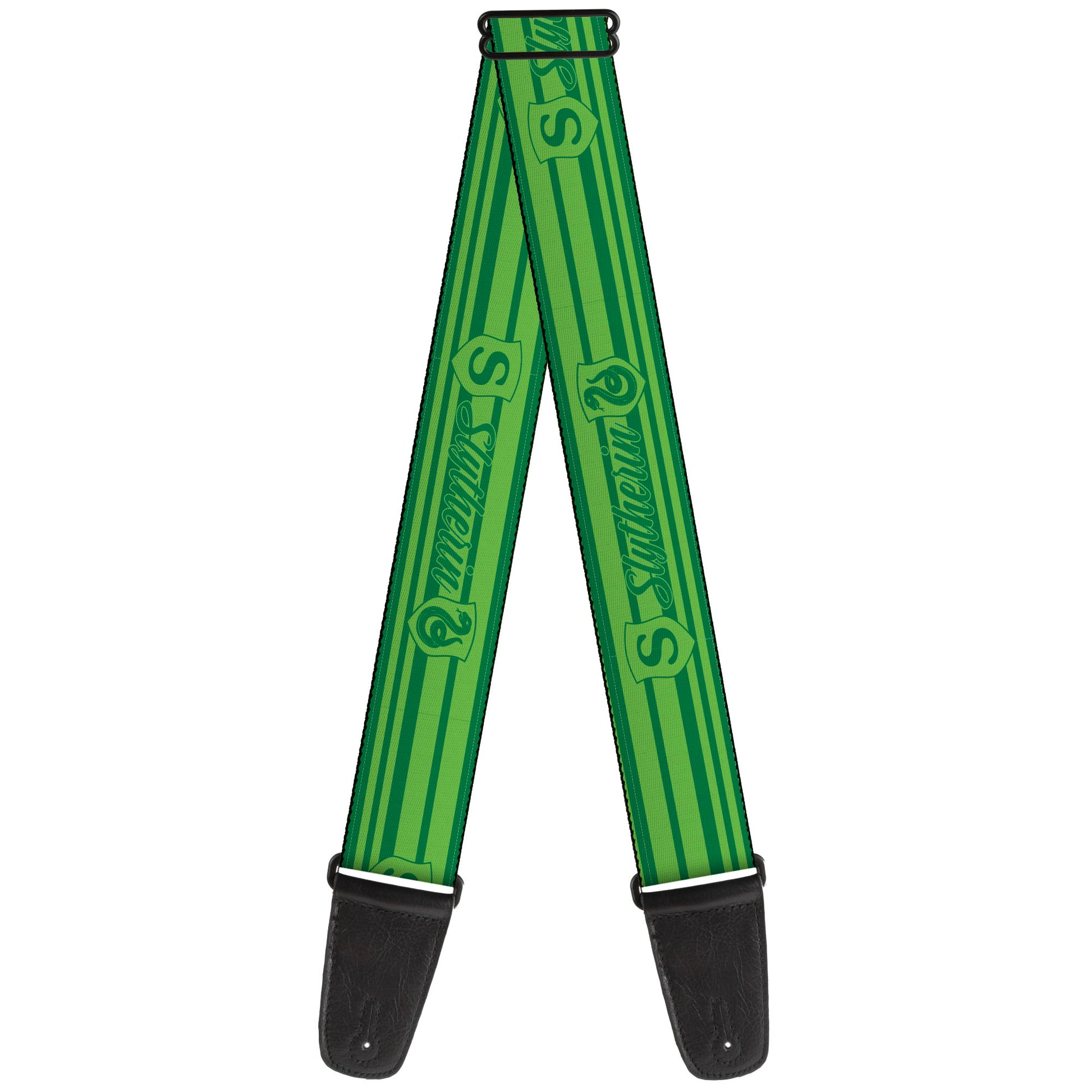 Guitar Strap - Harry Potter Slytherin House Champion Icons Stripe Greens Guitar Straps Harry Potter