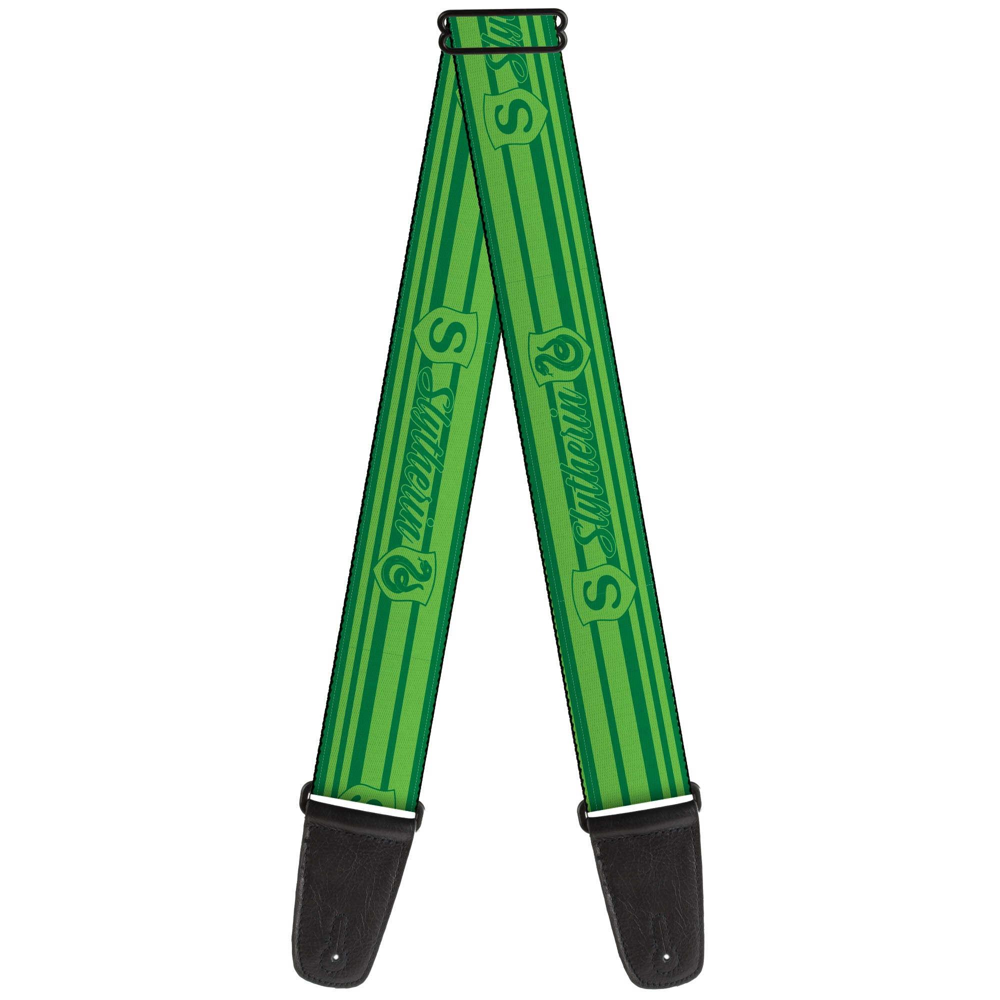Guitar Strap - Harry Potter Slytherin House Champion Icons Stripe Greens Guitar Straps Harry Potter