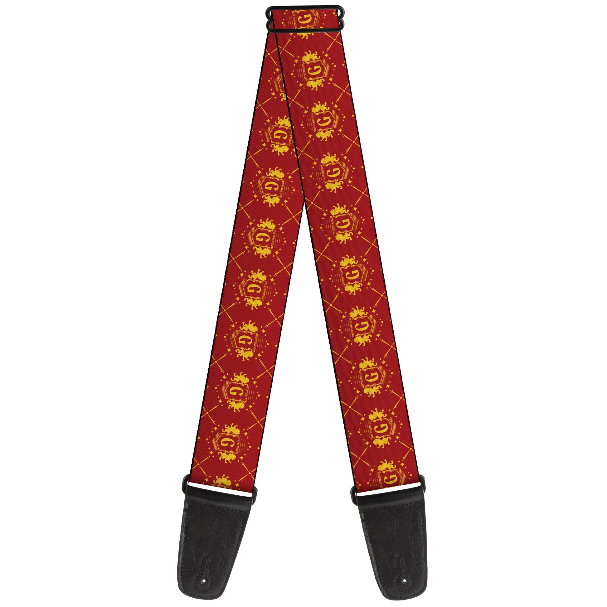 Guitar Strap - Harry Potter Gryffindor House Pride Banner Burgundy/Yellow Guitar Straps Harry Potter