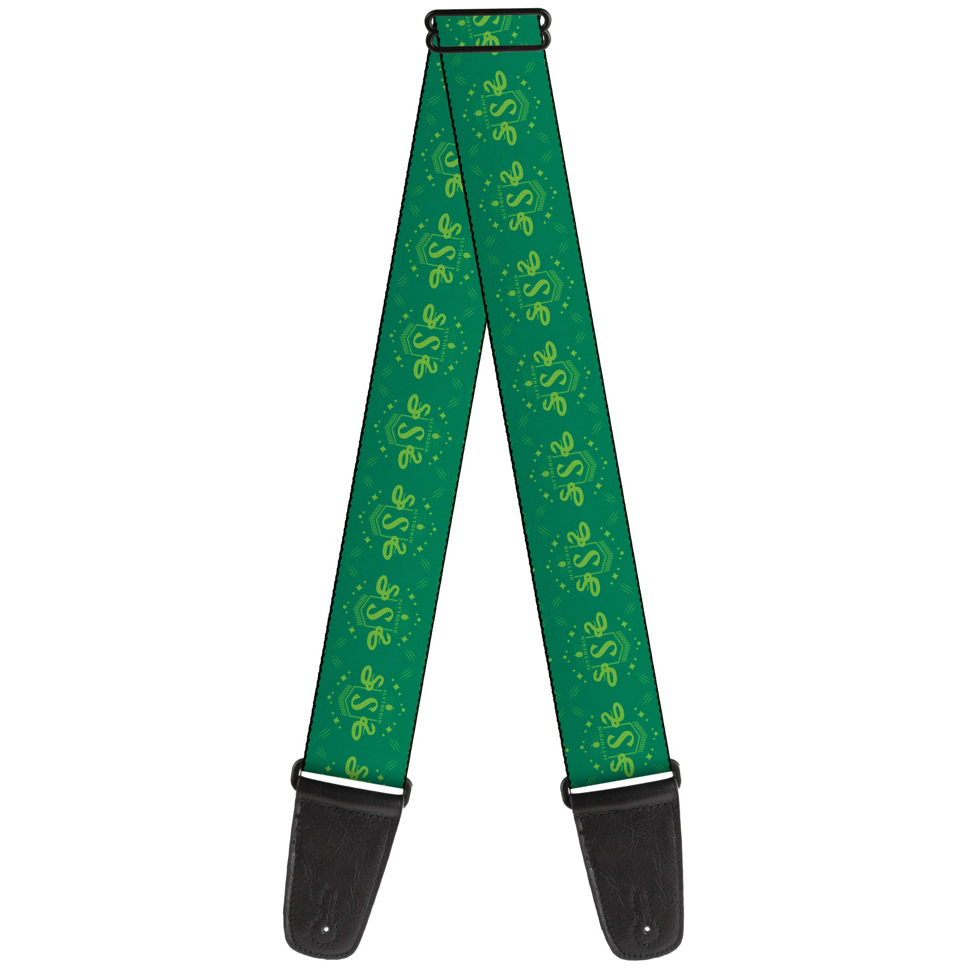 Guitar Strap - Harry Potter Slytherin House Pride Banner Greens Guitar Straps Harry Potter