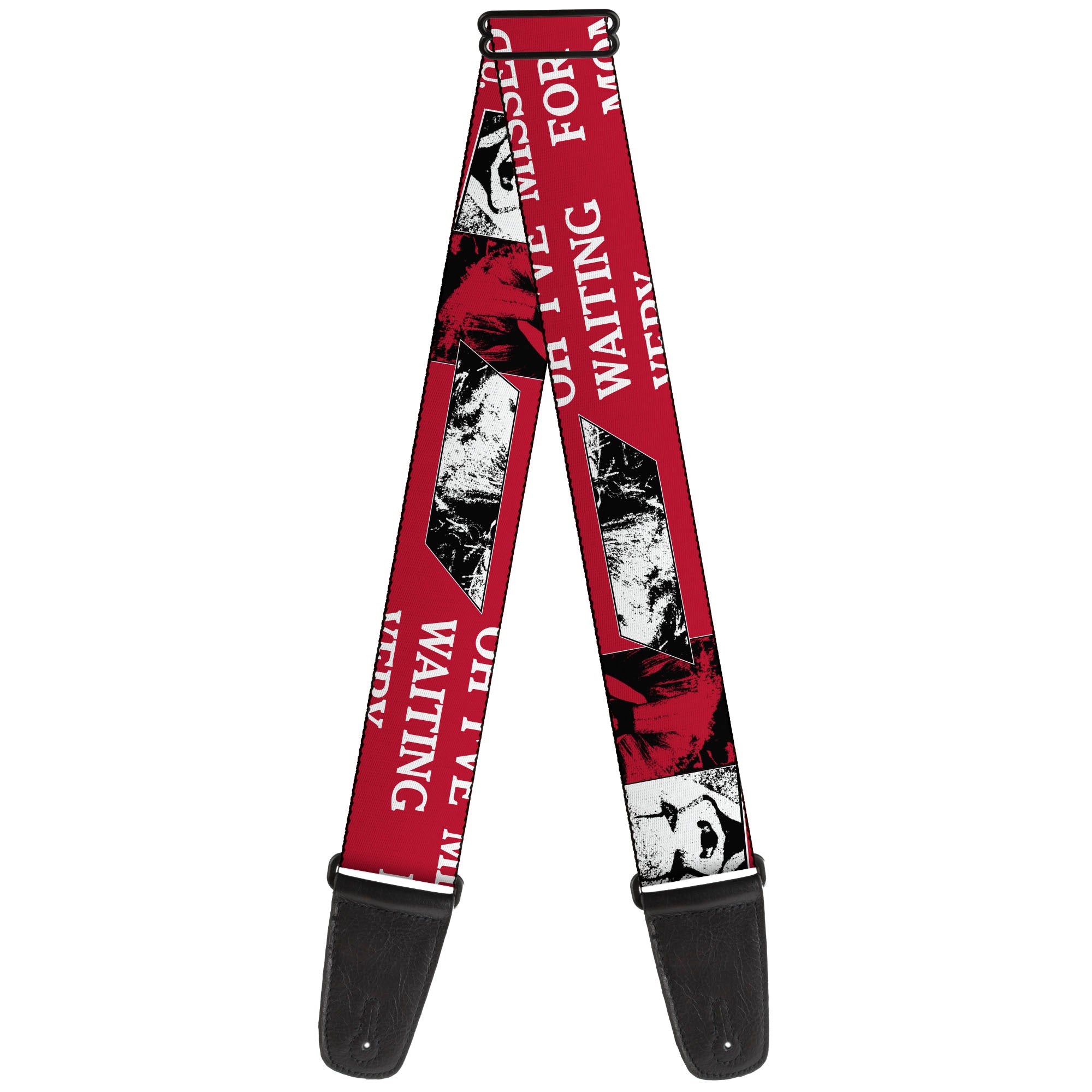 Guitar Strap - IT Pennywise Poses and Quotes Collage Red/White/Grays Guitar Straps IT