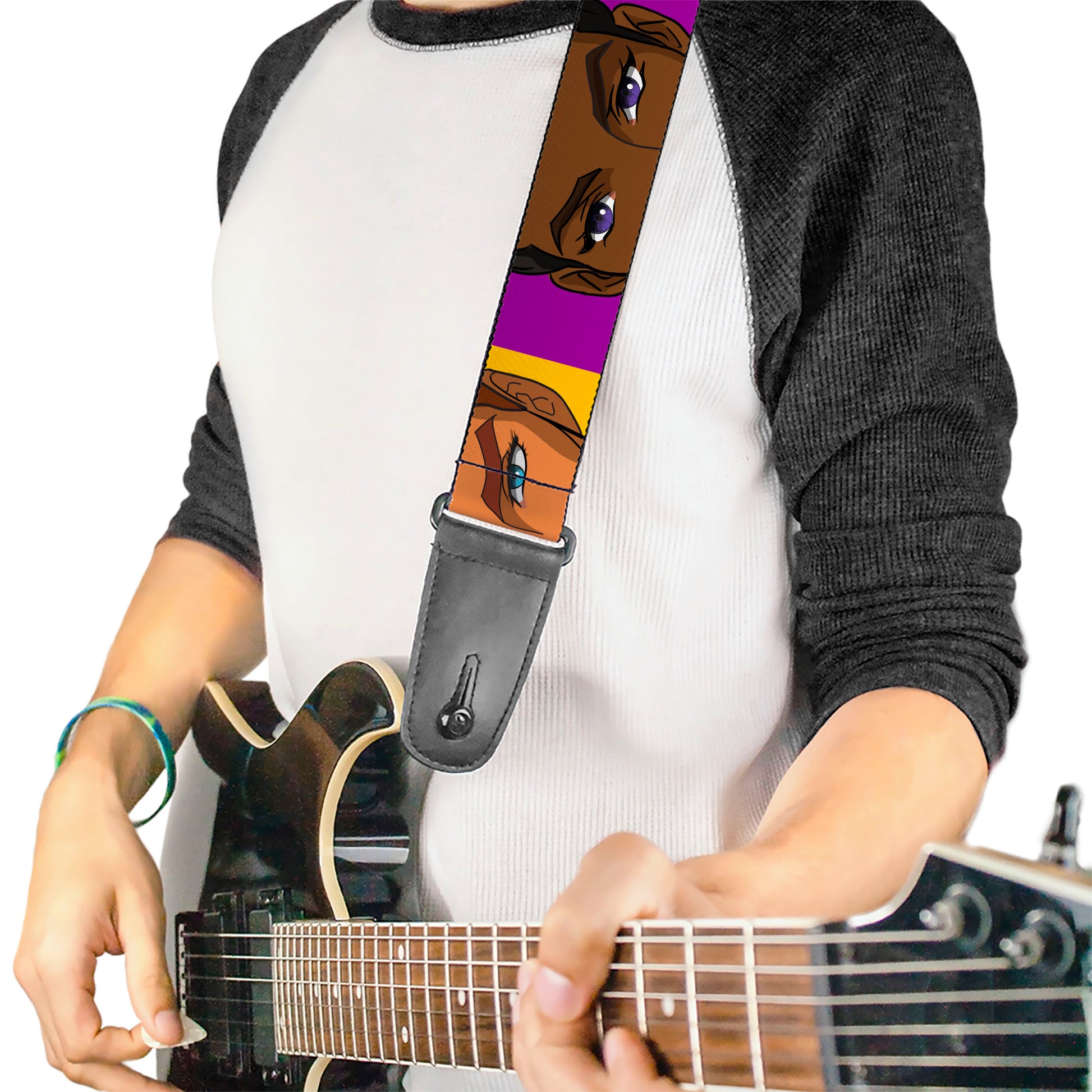 Guitar Strap - Masters of the Universe Revelation Character Close-Up Blocks Guitar Straps Masters of the Universe