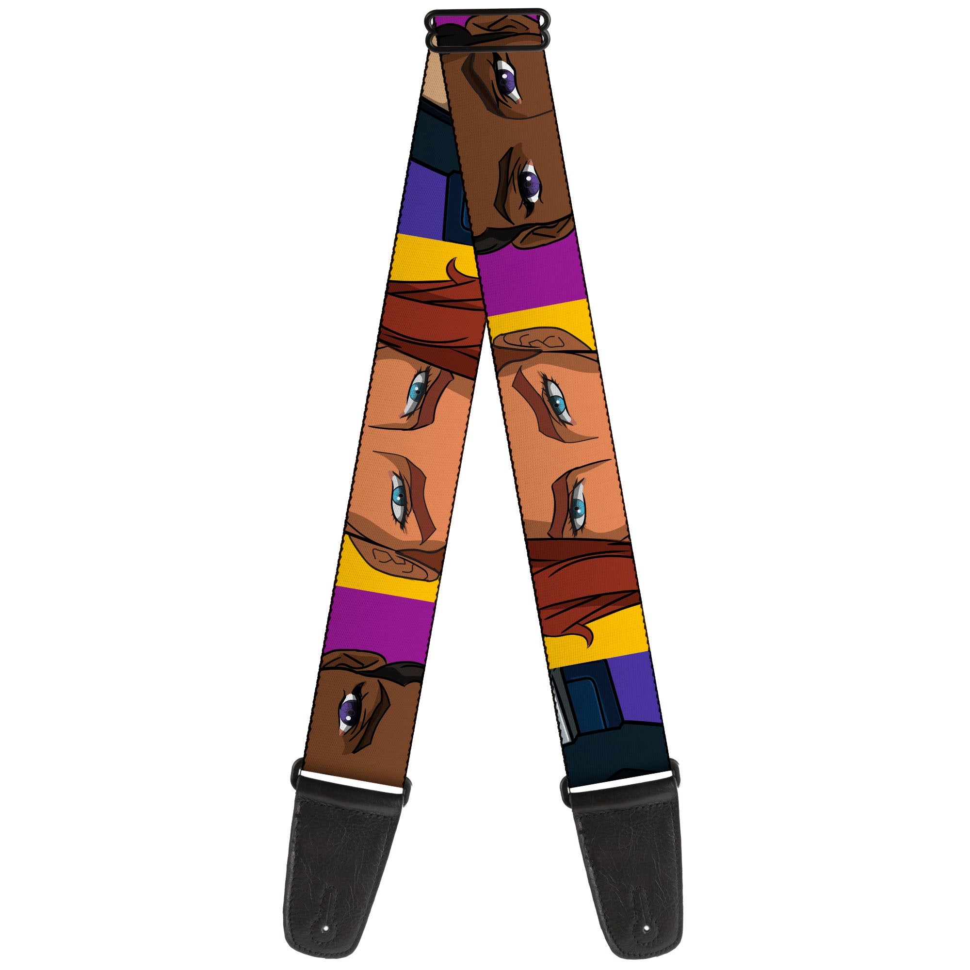 Guitar Strap - Masters of the Universe Revelation Character Close-Up Blocks Guitar Straps Masters of the Universe
