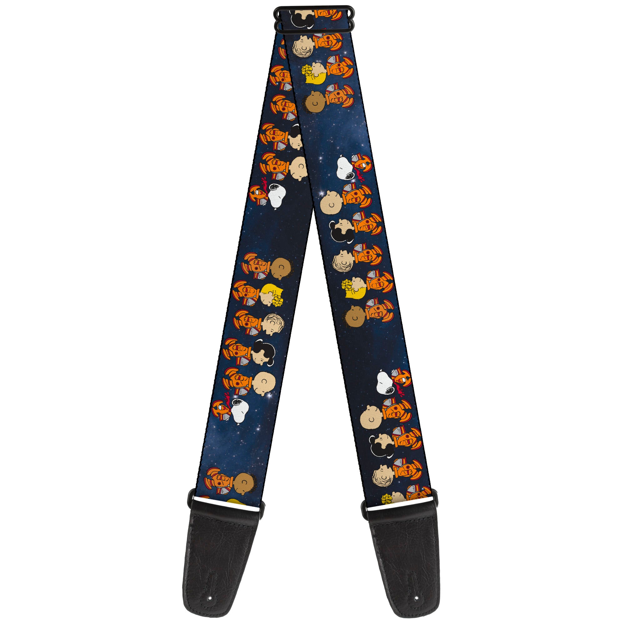 Guitar Strap - Peanuts Gang Astronauts Space Walk Group Pose Blues Guitar Straps Peanuts