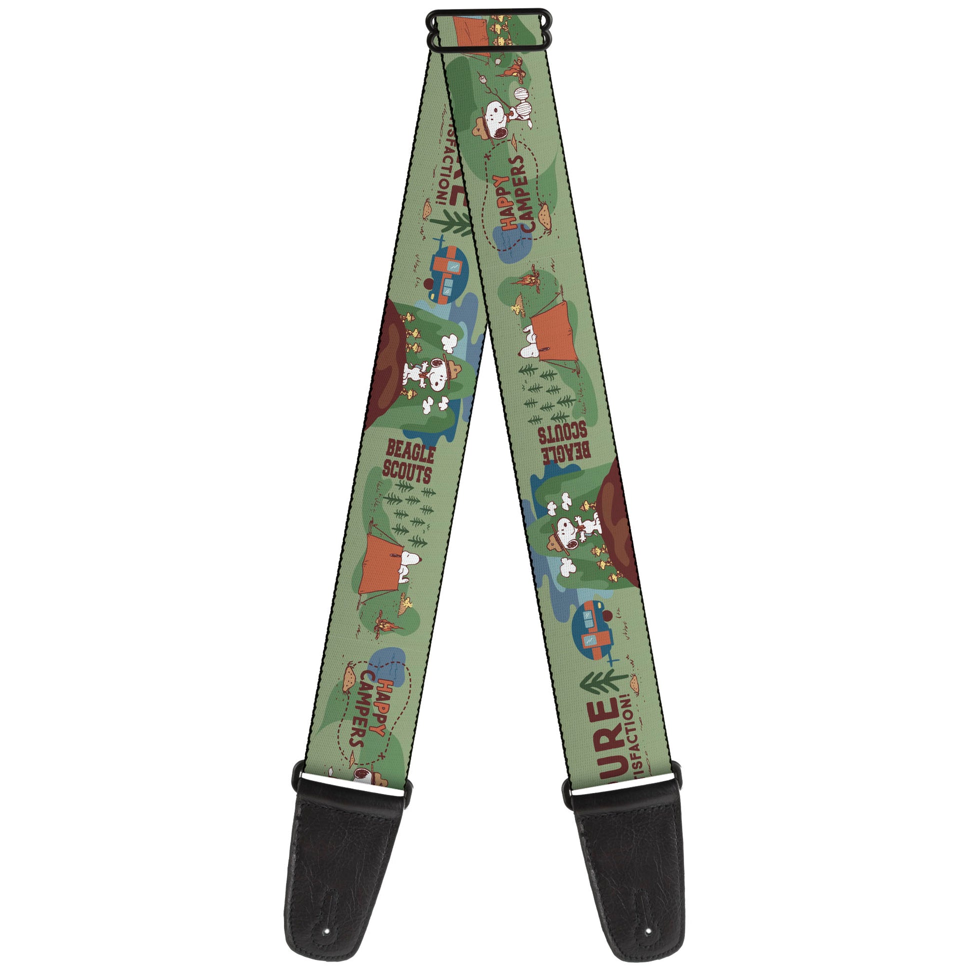 Guitar Strap - Peanuts HAPPY CAMPER BEAGLE SCOUTS Scenes Guitar Straps Peanuts