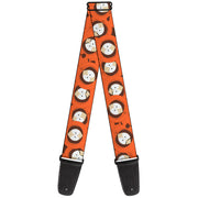 Guitar Strap - South Park Kenny Expressions Stacked Orange Guitar Straps South Park