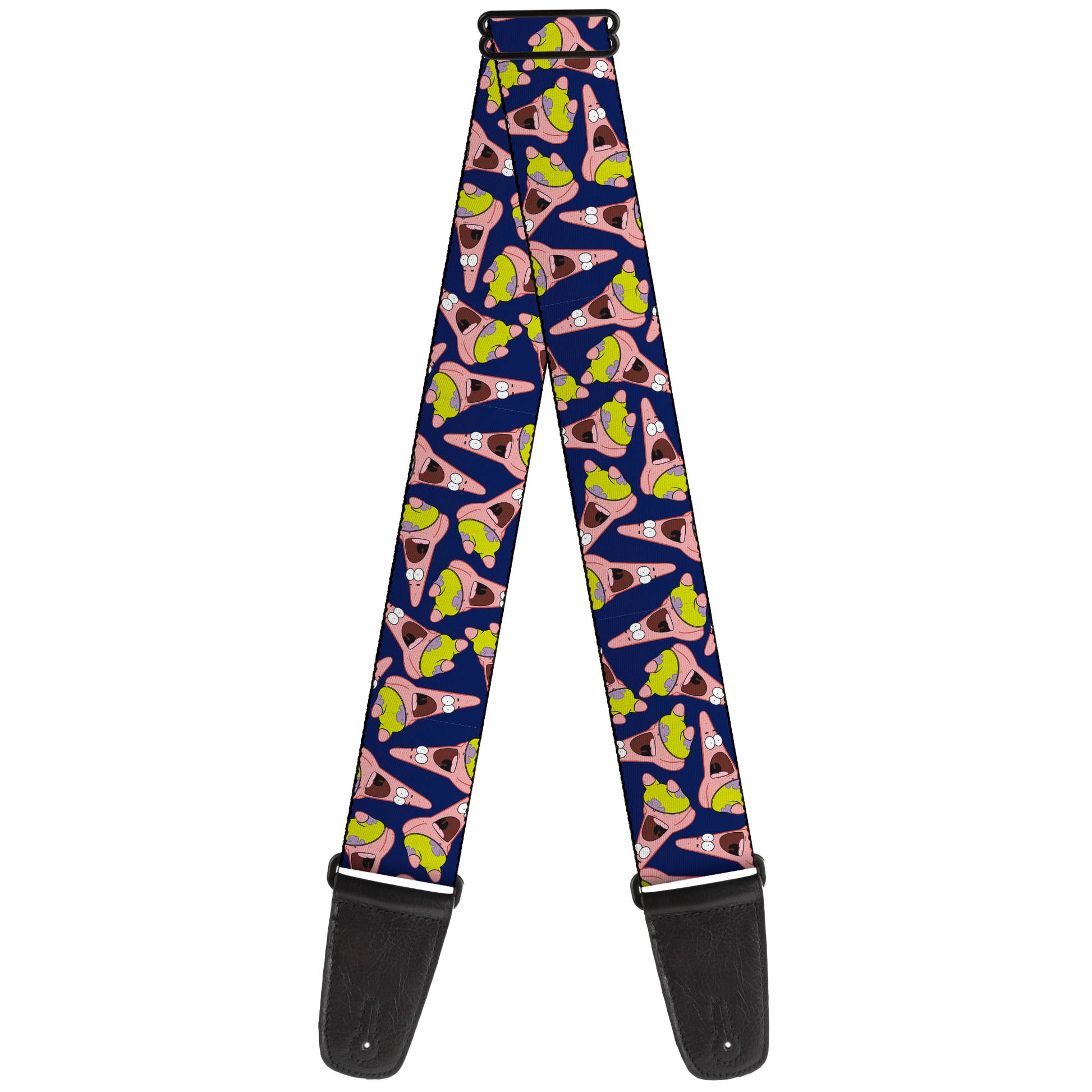 Guitar Strap - Patrick Starfish Pose Scattered Purple Guitar Straps SpongeBob SquarePants