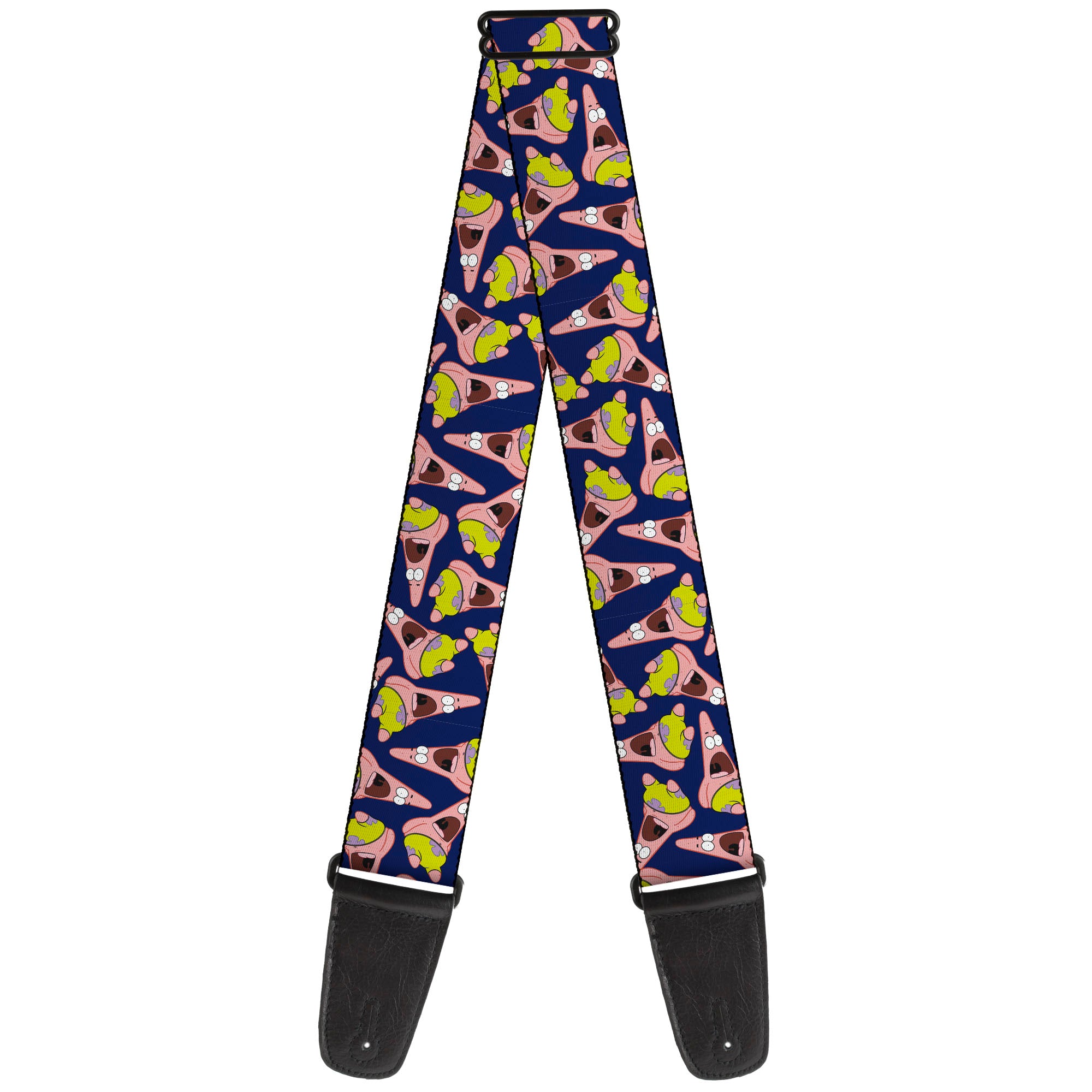 Guitar Strap - Patrick Starfish Pose Scattered Purple Guitar Straps SpongeBob SquarePants