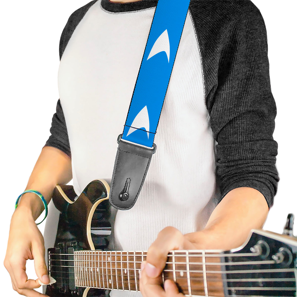 Guitar Strap - Star Trek Starfleet Insignia Blue/White Guitar Straps Star Trek