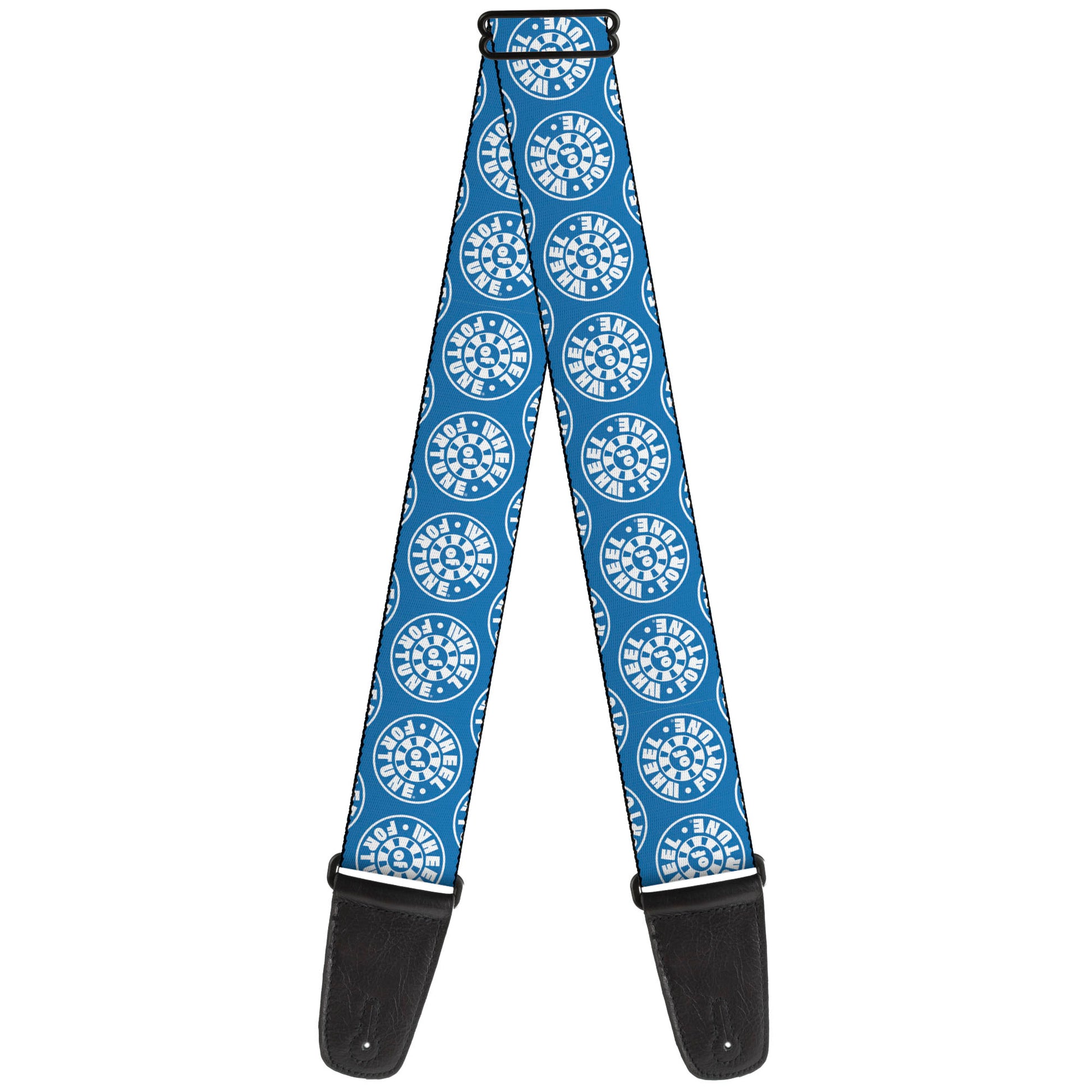 Guitar Strap - WHEEL OF FORTUNE Logo Blue/White Guitar Straps Wheel of Fortune